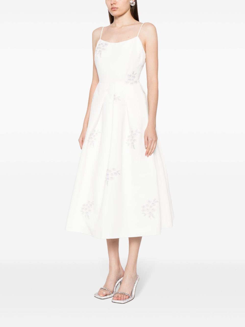 Shop Sachin & Babi Audra Floral-embroidered Dress In White