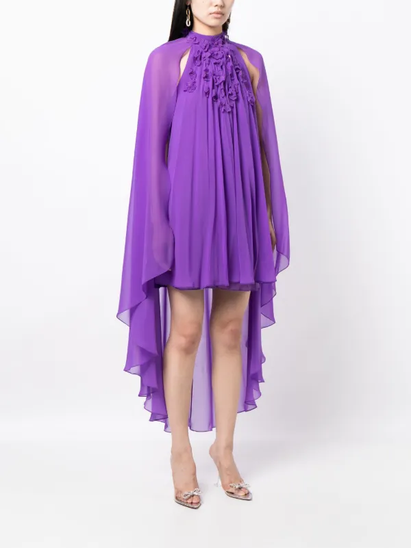 Asymmetrical cape outlet dress