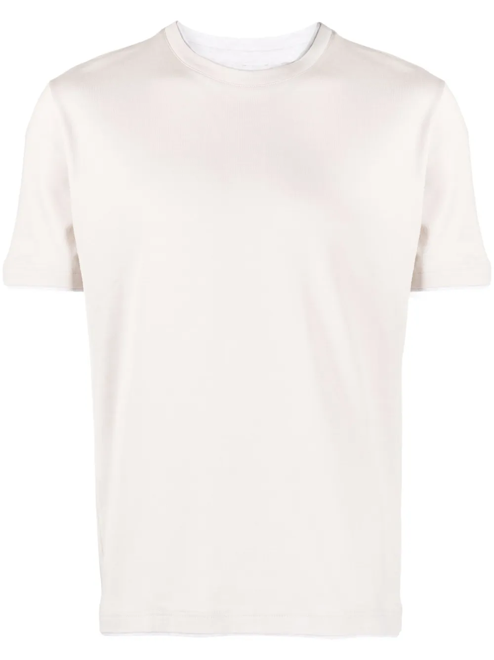 Eleventy Short-sleeve Cotton T-shirt In Neutrals
