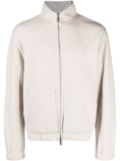 Eleventy brushed-fleece wool-blend bomber jacket - Neutrals