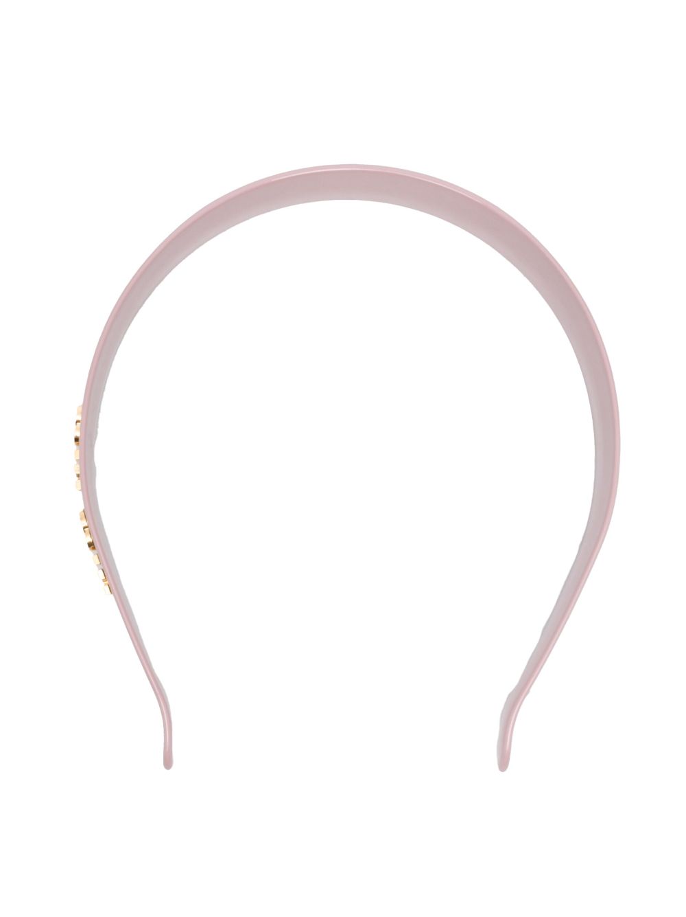 Miu Miu Logo-lettering Pull-on Headband In Pink