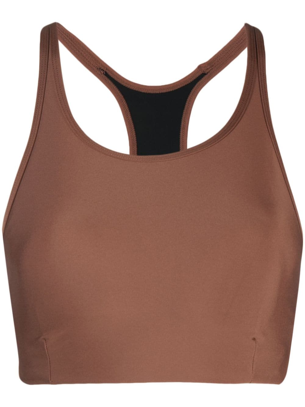 Shop The Upside Hustle Linda Stripe-detail Sports Bra In Brown