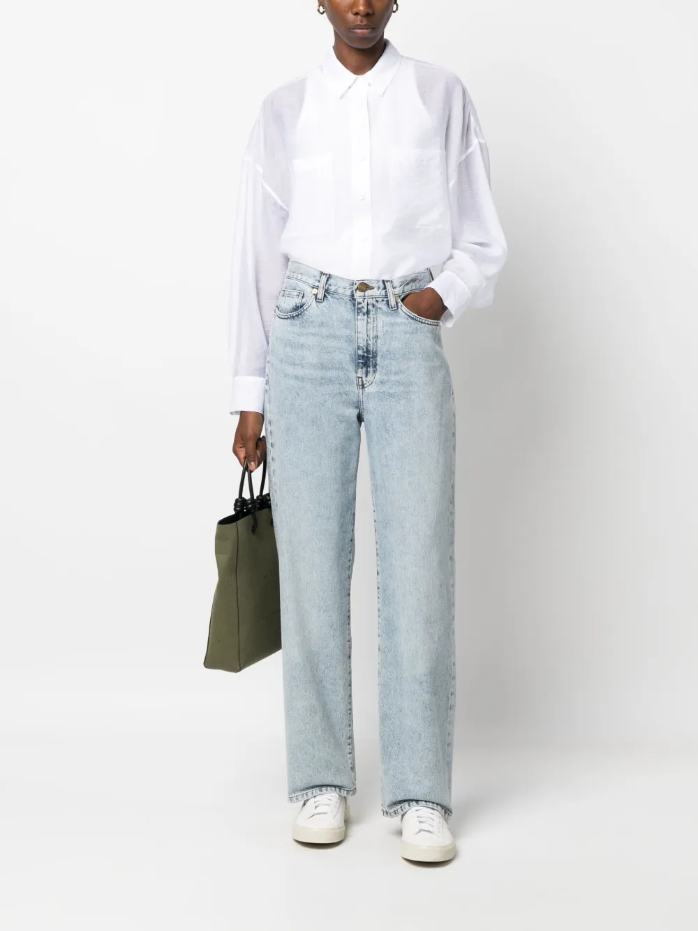 Calvin Klein Semi-doorzichtige blouse - Wit