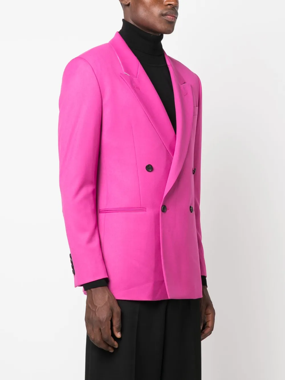 Pink double breasted blazer mens online
