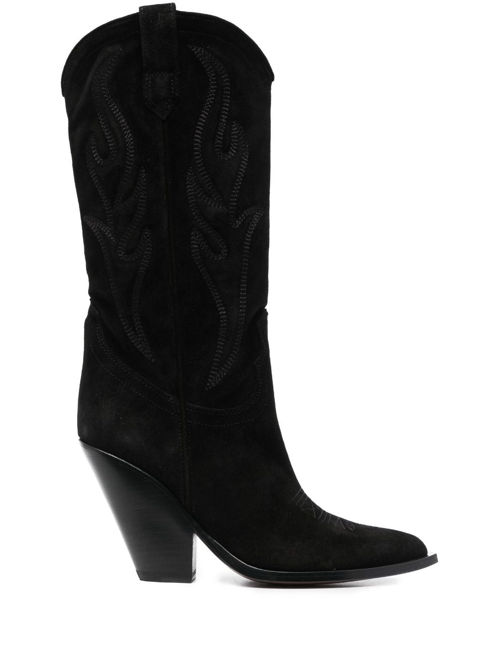 Sonora 110mm Western-style suede boots - Black