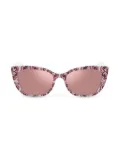 Dolce & Gabbana Kids Maiolica-print butterfly sunglasses - Pink