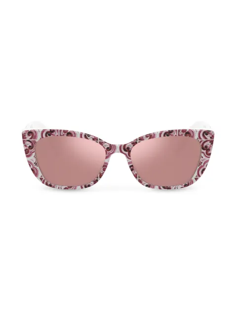 Dolce & Gabbana Kids Maiolica-print butterfly sunglasses