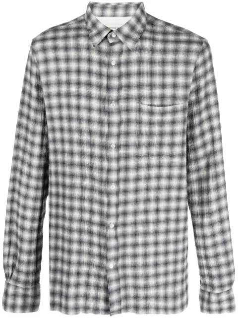 Officine Generale graphic-print seersucker shirt