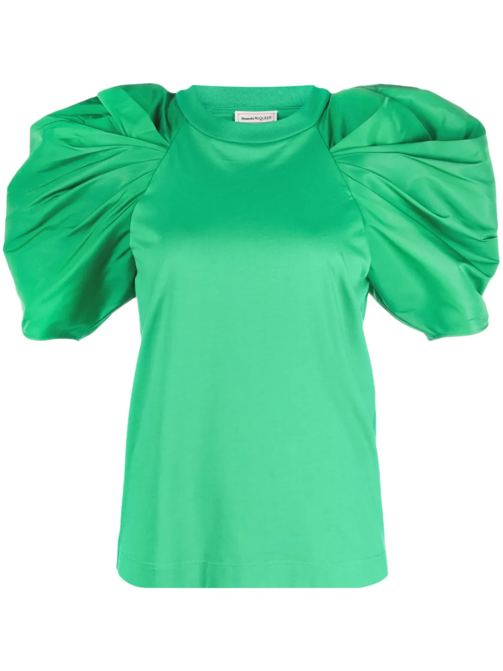 puff-sleeve T-shirt
