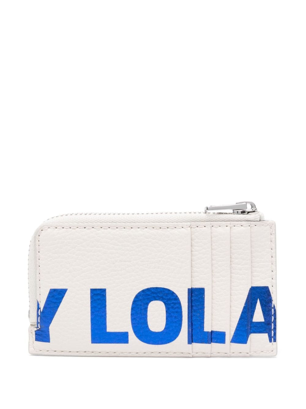 Bimba y Lola logo-print pebbled-leather wallet - Wit