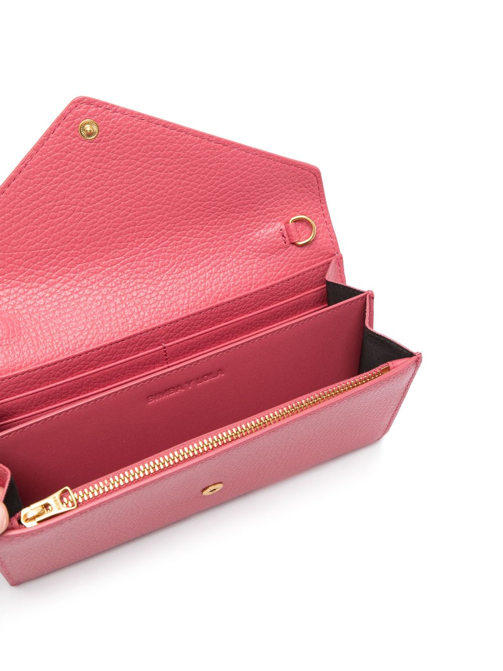 Shop Bimba Y Lola Logo-lettering Leather Wallet In Pink