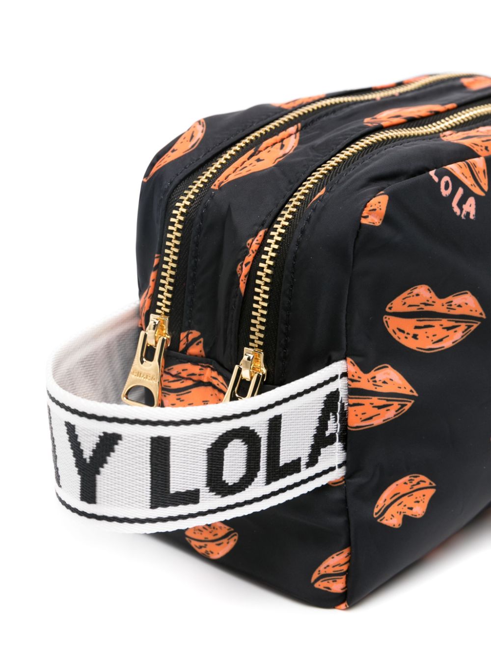 Bimba Y Lola logo-print Makeup Bag - Black