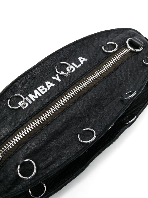 Bimba Y Lola Small Ball Rings Leather Crossbody Bag