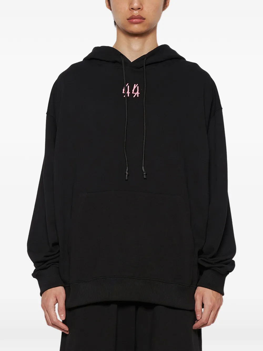 44 Label Group Long-sleeve Hoodie In Black