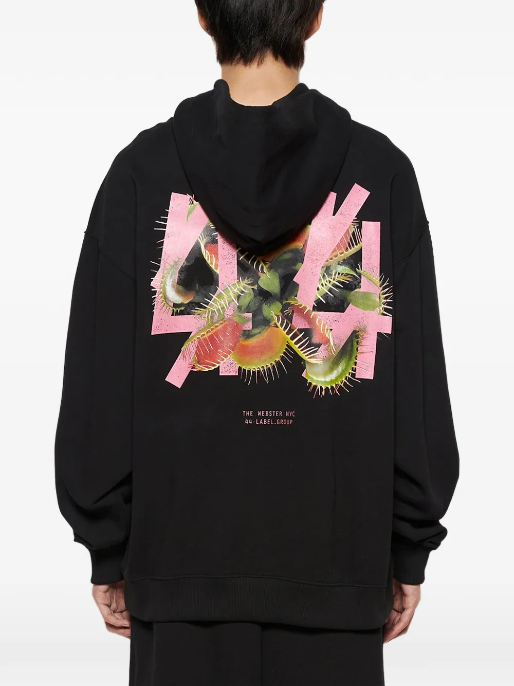 44 Label Group Long-sleeve Hoodie In Black