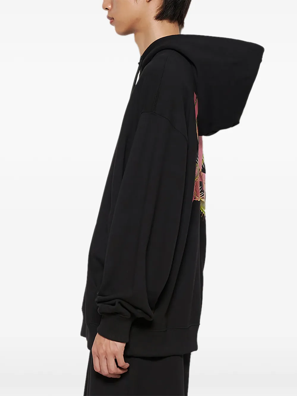 44 Label Group Long-sleeve Hoodie In Black