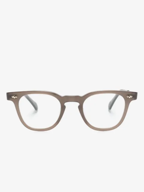 Garrett Leight rivet-detail wayfarer-frame glasses