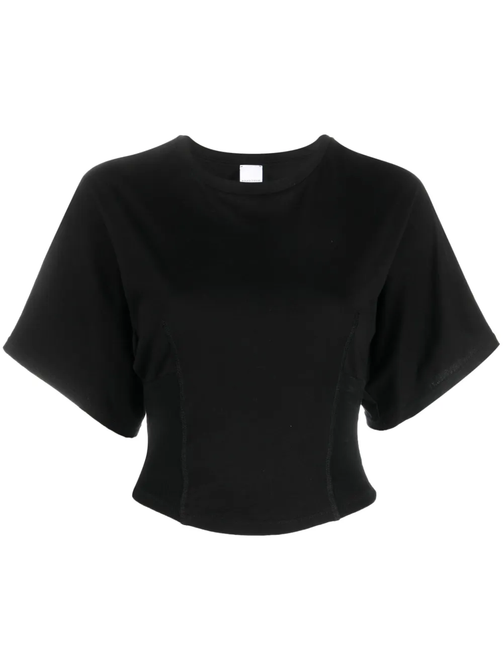 PINKO wide-sleeve cotton T-shirt – Black