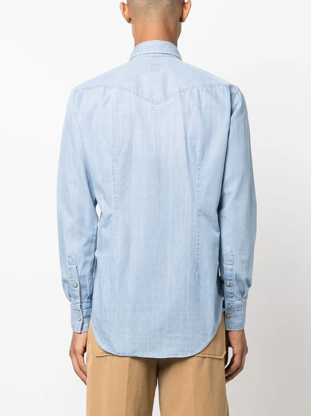 image 4 of eleventy texas 青年布长袖衬衫