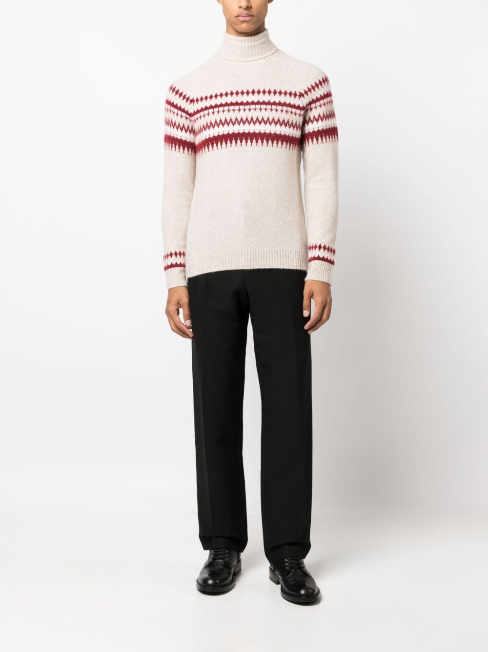 Image 2 of Eleventy roll-neck cashmere-blend jumper