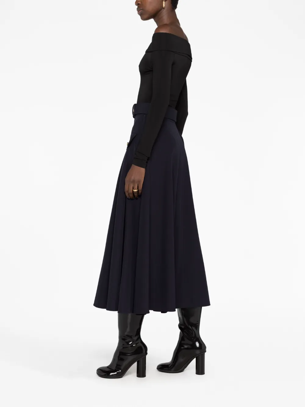 Alexander McQueen Belted wool-blend Skirt - Farfetch 
