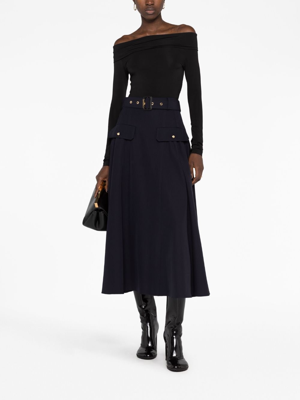 Image 2 of Alexander McQueen belted wool-blend skirt