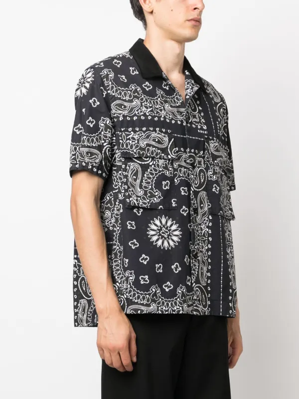 Sacai bandana-print Cotton Shirt - Farfetch