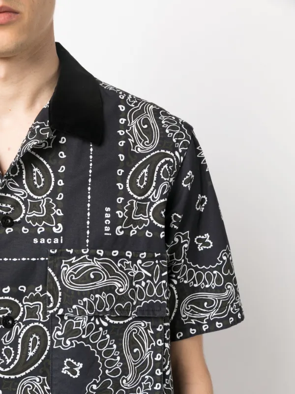 Sacai Bandana Print short-sleeve Shirt - Farfetch