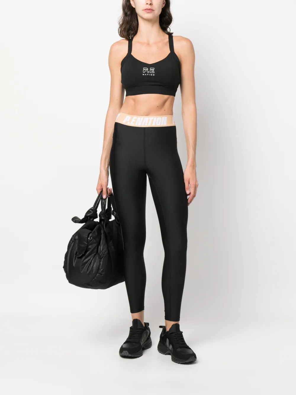 P.E Nation Legging met logoband - Zwart