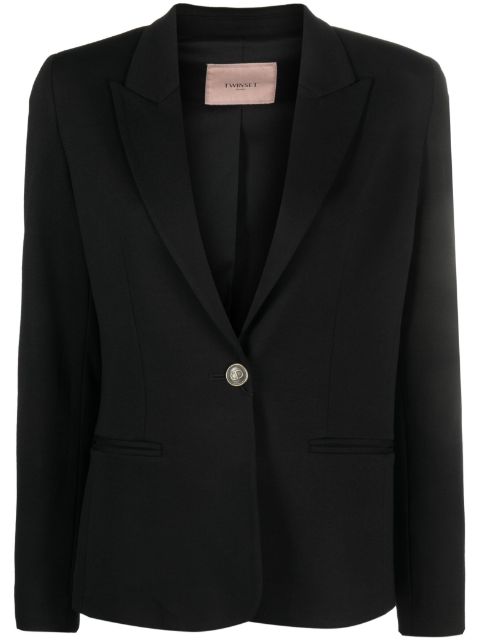 TWINSET logo-buttons single-breasted blazer