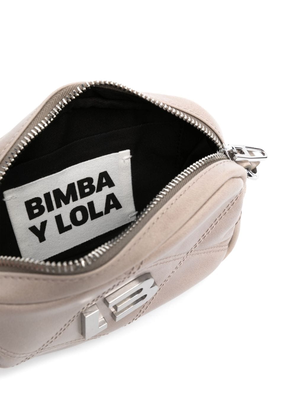 BIMBA & LOLA Mini Grey Taupe Leather Crossbody Purse Bag-NEW no tag