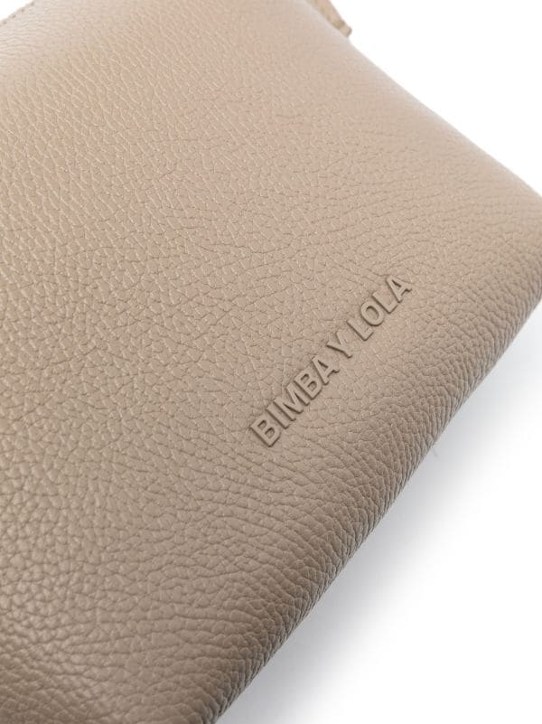 Bimba Y Lola Logo-lettering Leather Crossbody Bag In Brown