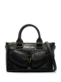 Bimba y Lola medium Pocket leather tote bag - Black