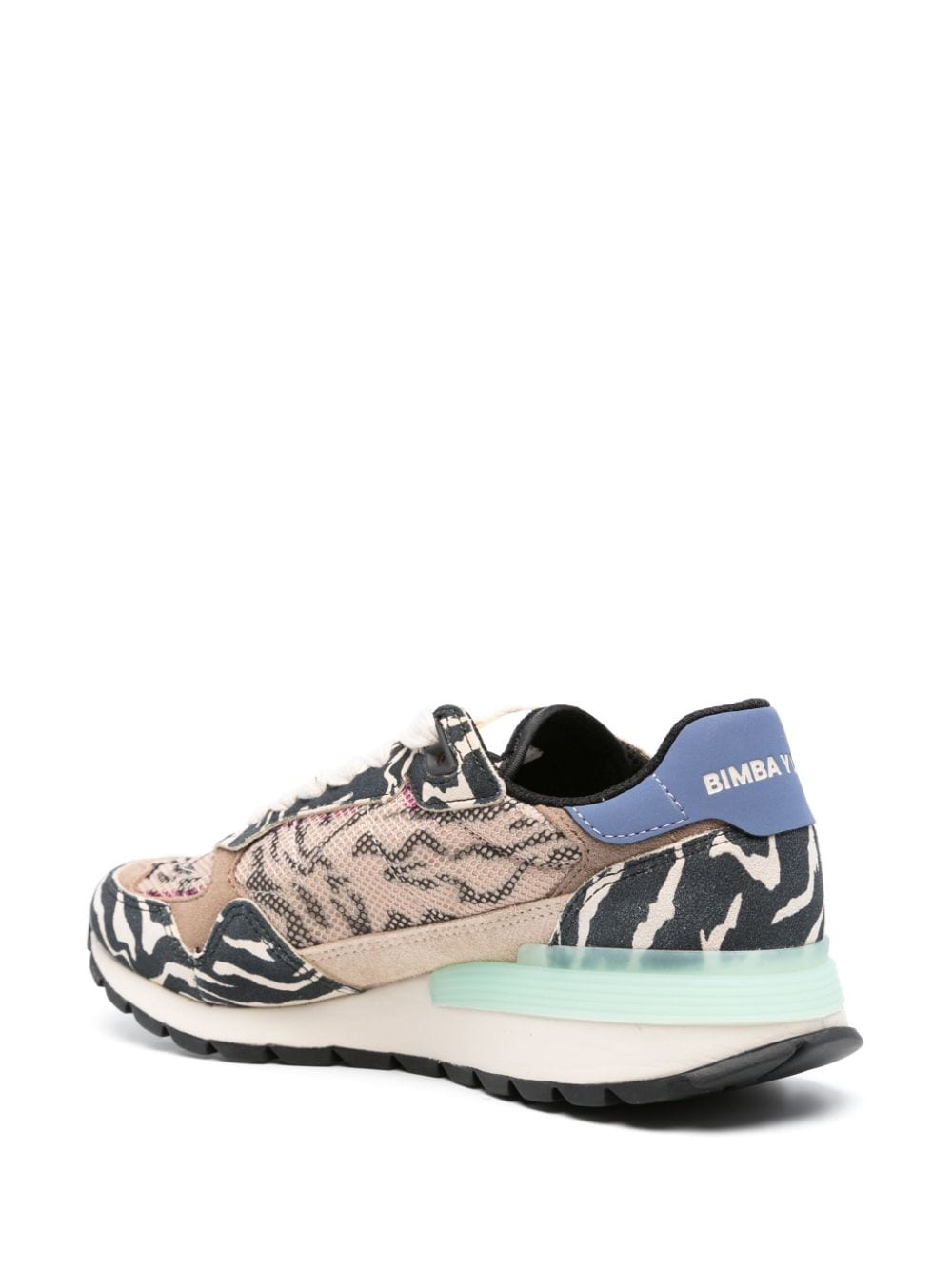 Shop Bimba Y Lola Chimo Tiger-print Sneakers In Neutrals