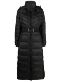 TWINSET hooded belted puffer coat - Black