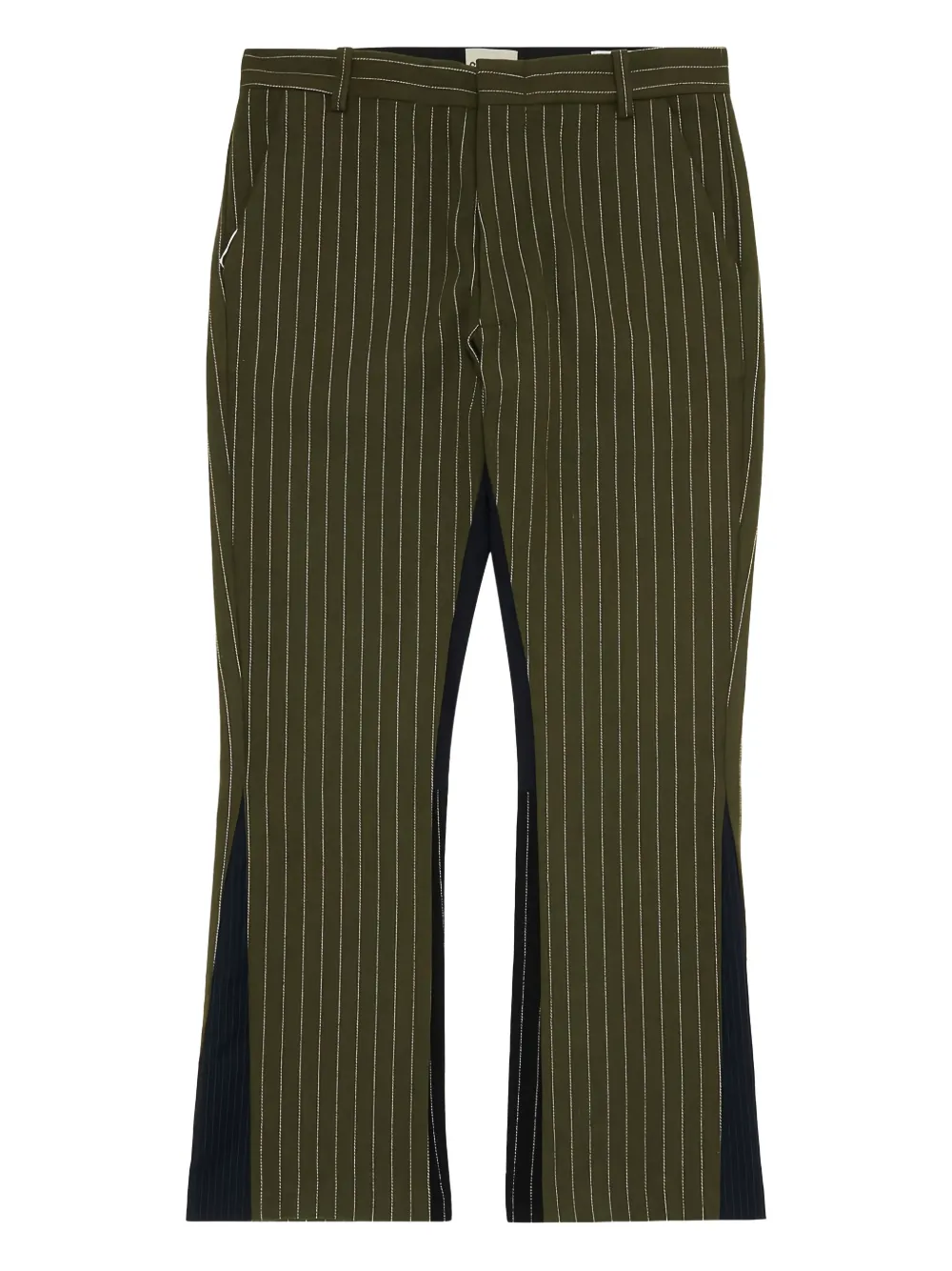 Gallery Dept. Pinstripe Flared Trousers In Green