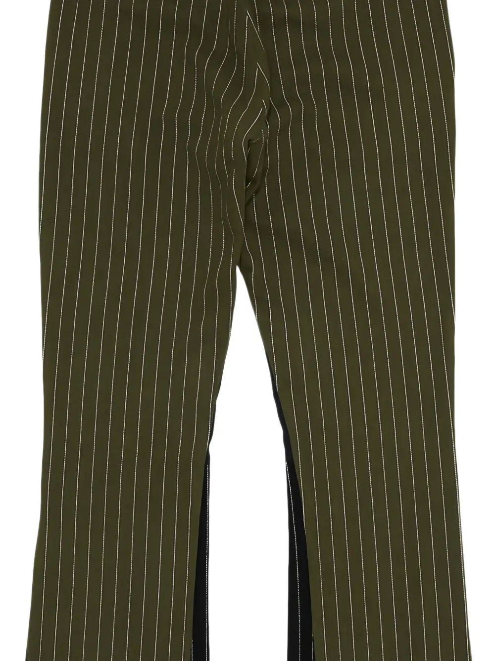 Gallery Dept. Pinstripe Flared Trousers In Green