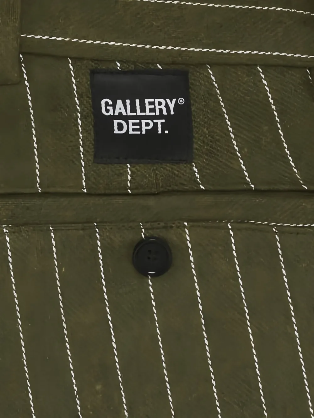 Gallery Dept. Pinstripe Flared Trousers In Green