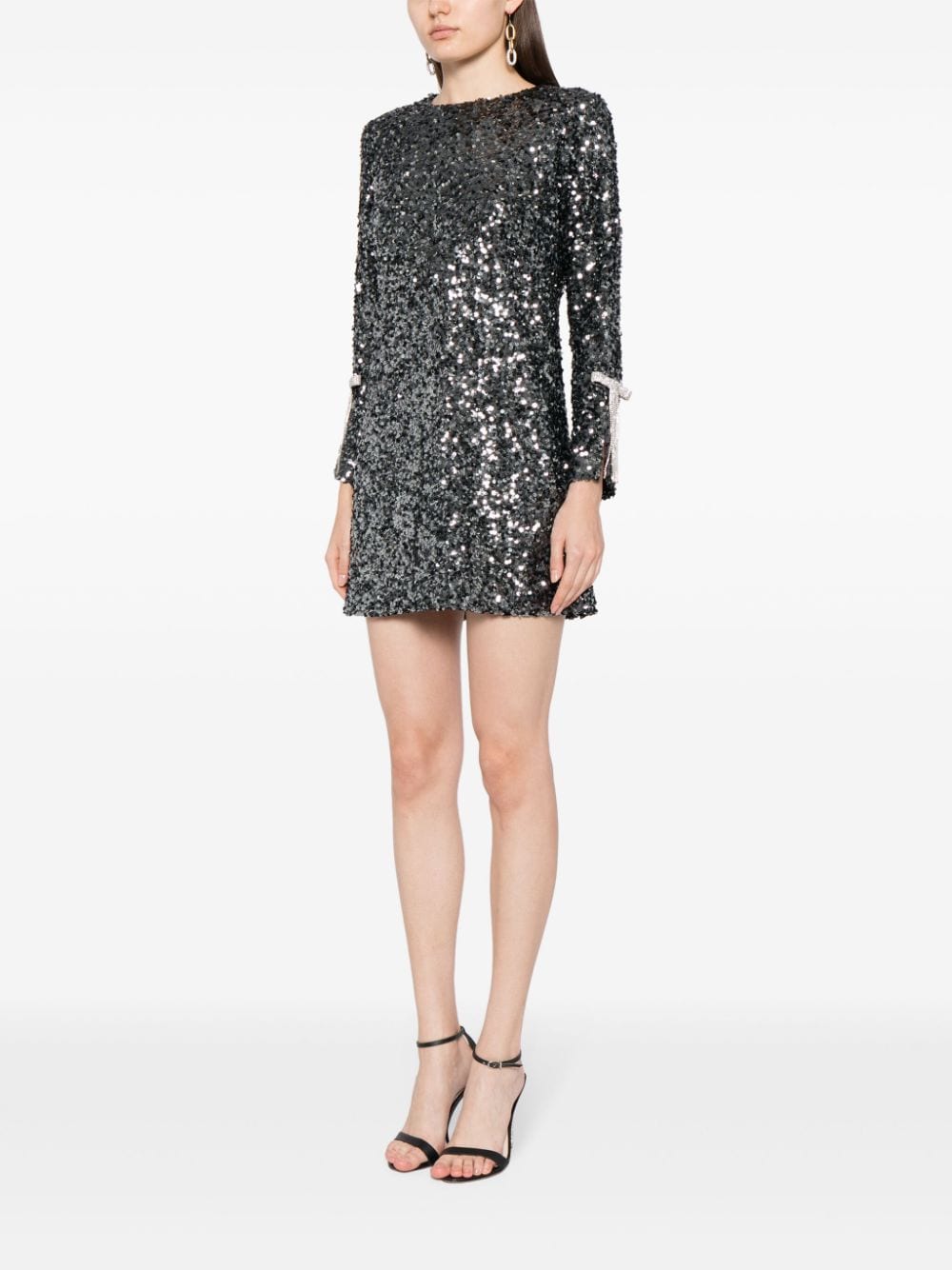 Shop Sachin & Babi Lily Sequin-embellished Dress In Silver