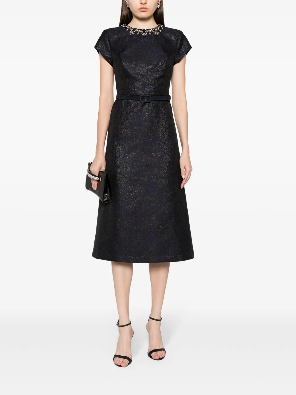 Shop Sachin & Babi Fallon Crystal-embellished Dress In Blau