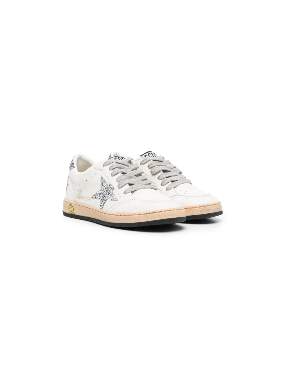 Image 1 of Golden Goose Kids tenis con parche de estrella