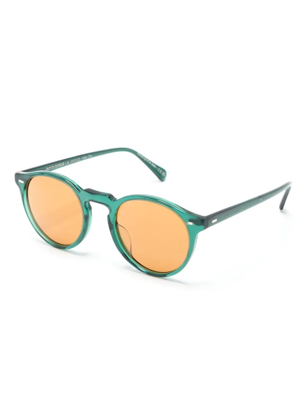 Oliver Peoples transparent round-frame sunglasses - Groen
