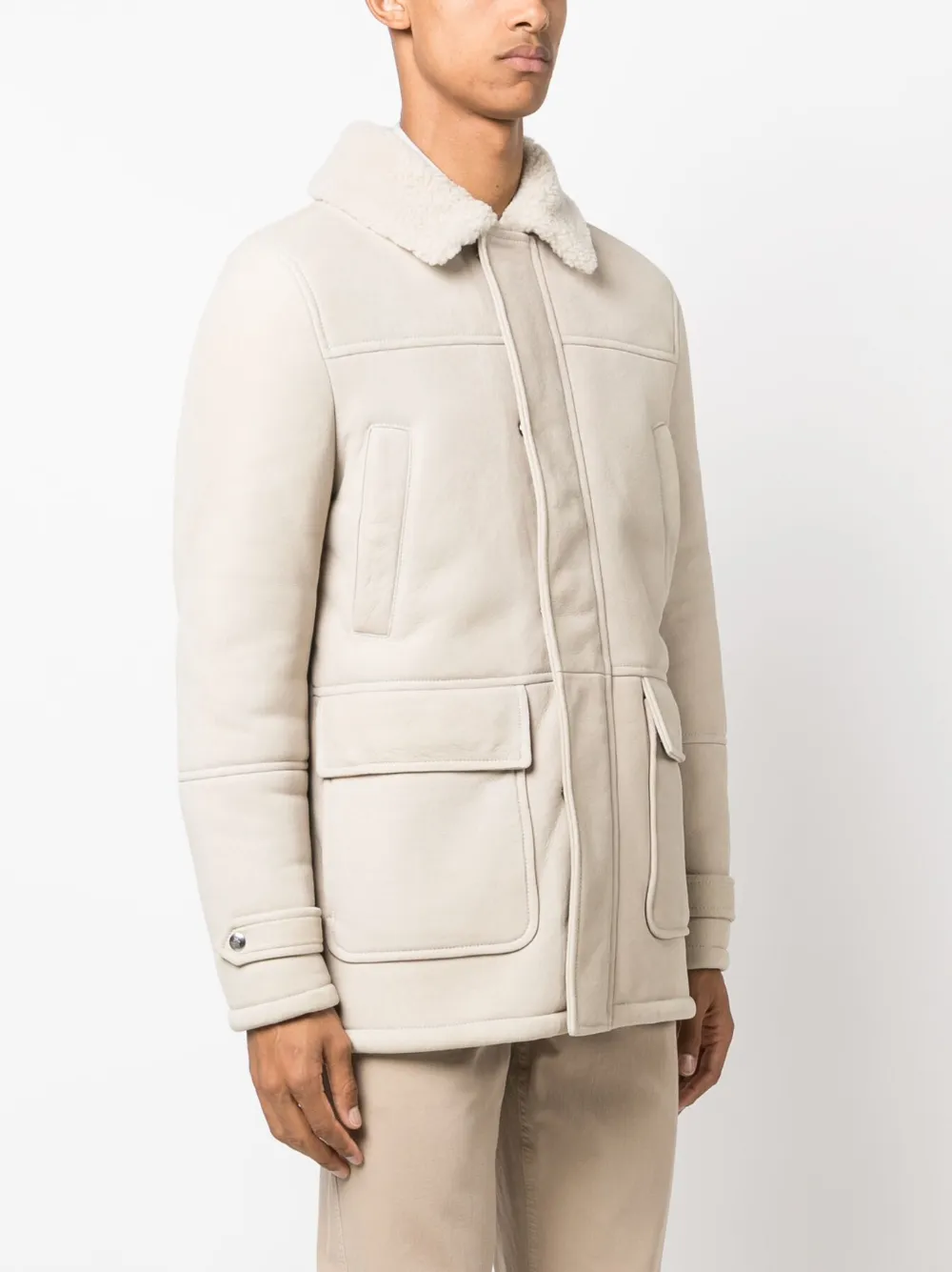 Eleventy shearling lined Suede Parka Farfetch