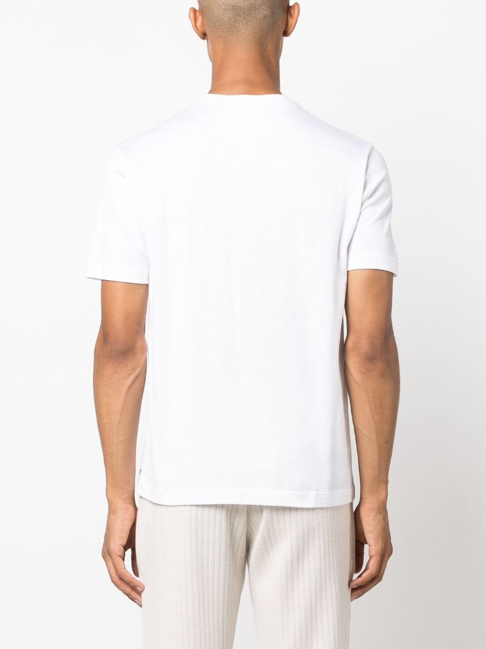Shop Eleventy Short-sleeve Cotton T-shirt In White
