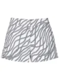 Michael Michael Kors chain-print cotton shorts - White