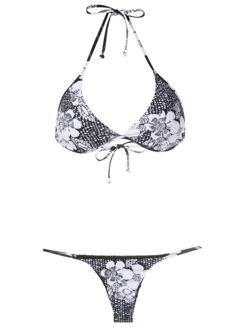 Amir Slama floral-print bikini set 