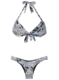 Amir Slama graphic-print bikini set - Multicolour