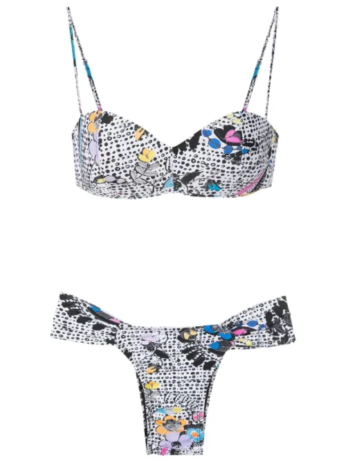Bikini à imprimé graphique - Amir Slama - Modalova