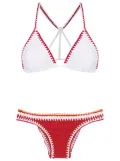 Amir Slama two-tone design bikini set - Red