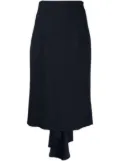 Moschino pleated asymmetric midi skirt - Blue